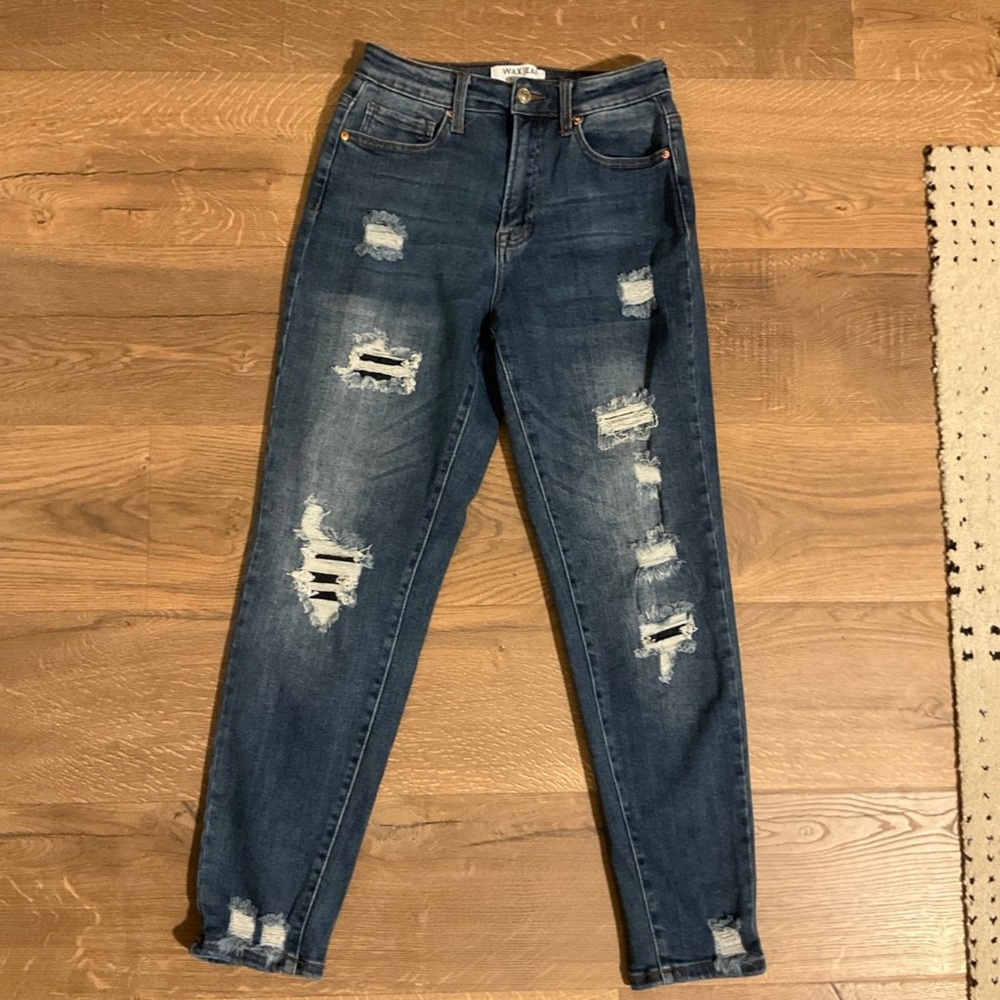 Wax Jean destructed Straight leg jeans, 3 / 26